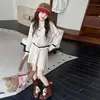Cárdigan de punto estilo universitario, conjunto de dos piezas para niña, conjunto de suéter con cuello, falda plisada, nueva colección de otoño, moda estilo coreano