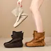 Botines retro populares Birkenstock para mujer, nuevo estilo otoño e invierno 2026, versátiles botines Melard de tacón apilado con lazo, botines Martin