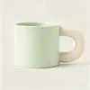 Tazas de cerámica de alta calidad, con asas grandes y forma robusta, personalizables con logotipos en colores macarrón, perfectas como recuerdos; Muestras de color disponibles para pedidos personalizados