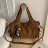 Bolso Tote de Gran Capacidad Nuevo de Nicho 2026 para Mujer, Lindo Bolso Retro para Hombro de Motociclista con Múltiples Bolsillos, Bolso Bandolera de un Solo Hombro