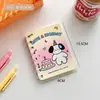 Cuaderno de Espiral de Mascota de Dibujos Animados Lindo, Cuaderno A7 Pequeño de Bolsillo con Solapa Portátil de Aspecto Elegante, Bloc de Notas Creativo para Mensajes de Estudiante
