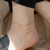 Tobillera de Titanio con Concha de Estrella de Mar y Diamante para Mujer, Anillo de Pierna Popular para Mujer, Joyería para Playa de Mujer, Cadena de Tobillera Explosiones