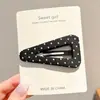 Presilha de Cabelo de Alto Padrão Coreana para Mulheres Presilha de Lã Estilo Retrô Outono Inverno Presilha para Franja Presilha Fofa de Coração Acessórios de Cabelo Adorno de Cabeça