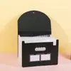 Saco sanfonado A4 Novo Branco com Vedação Trilateral 37 Compartimentos Grande Capacidade Bolsa para Documentos de Escritório Pasta de Armazenamento de Informações para Provas de Alunos