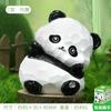 Pequeños adornos de resina con forma de panda gordo, imitación de madera, para decorar el escritorio de un coche.