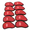 Nuevo Juego de Cubiertas para Hierros de Golf, Cubierta Protectora para la Cabeza del Palo, Protector para la Cabeza del Palo, Tela de Malla, 10 Piezas/Paquete, Duradero, Adecuado para Golf