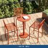 Venta Directa de Fábrica Mesas y Sillas para Patio Exterior Sillas para Jardín de Villa Juego de Tres Piezas Hotel B&B Mesas y Sillas Metálicas Impermeables con Protección Solar