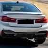 Adequado para 18-23 BMW Série 5 Asa Traseira G30 G38 Modificada M5 Asa Traseira Preta Brilhante Spoiler Traseiro com Padrão de Carbono Asa de Vento Fixa