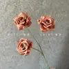 Flor de Rosa Artificial com 3 Cabeças, Rosa de Diamante Sem Folhas, para Casamento, Hotel, Decoração de Casa, Paisagismo, Arranjos de Flores, Atacado, Transfronteiriço