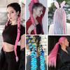1 pieza de peluca de coleta con goma elástica para niños y niñas, color trenza boxeadora, cuerda elástica trenzada, peluca de coleta, cabello