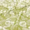Ilha de Tecido Verde Lago Design Floral Pastoral Confortável Estilo Chinês Dinastia Han Cheongsam Tecido Amigo da Pele B