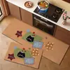 Alfombra de Cocina para Gatos Dopamina, Absorbente de Agua y Aceite, Fácil de Limpiar, Juego de Dos Alfombras de Cocina Largas, Felpudo Antideslizante