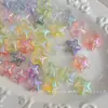 Cuentas Planas de Agujero Grande Estrella de Cinco Puntas con Brillo Fino UV Material para Cadena de Teléfono Móvil Accesorios para el Cabello Accesorios de Joyería Cuentas Sueltas Venta al Por Mayor
