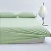 Sábana bajera refrescante, funda de colchón de seda helada, tejido de nailon-spandex, 175 g/m², protector de colchón, color sólido, diseño simple, deep sleep pro