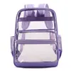 Amazon 2026 Mochila Transparente de Gelatina de Gran Capacidad Impermeable para Estudiantes Bolsa Escolar Mochila de PVC Mochila de Gelatina