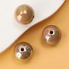 Cuentas Redondas de Acrílico con Recubrimiento UV de Alta Calidad Galvanizadas Iridiscentes Color Macaron Crema Accesorios para Cadena de Teléfono DIY Materiales para Cuentas