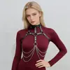 Acessórios de Corrente de Peito da Moda, Roupas Vestíveis, Novas Roupas de Couro Ajustáveis para Bondage Sm Transfronteiriças, Brinquedos Sexuais Femininos