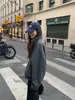Jaqueta Reversível Estilo Coreano Fan Sun XH Outerwear Dongdaemun Outono Nova Chegada Gola Alta Zíper Jaqueta de Lã Feminina
