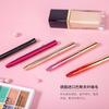 Brocha labial portátil de doble punta de una pieza, brocha para labial, brocha para difuminar, brocha para corrector, brocha de maquillaje retráctil de metal