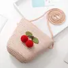Bolsa de Palha Tecida Infantil Yipan Estilo Coreano Bolsa Transversal de Verão Moda para Viagem ao Ar Livre Bolsa Decorativa Atacado