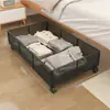 Caja de Almacenamiento con Ruedas para Debajo de la Cama Gabinete Extraíble Debajo de la Cama Bandeja Móvil para Ropa Plana Juguetes en Casa Estante de Almacenamiento Móvil