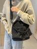 Nuevo bolso de cubo con cordón de tela de nailon de moda de estilo coreano, bolso de hombro portátil personalizado que combina con todo, bolso de mensajero informal de uso diario
