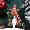 Argila Macia Papai Noel Decoração de Bolo Ornamentos Árvore de Natal Pequeno Alce Boneco de Neve Festivo Decoração de Mesa de Sobremesa de Aniversário