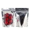 Bolsas autosellantes de aluminio, tipo stand-up, para envasado de alimentos, semitransparentes, adecuadas para alimento para perros, alimento para gatos, granos, nueces y té; bolsas de plástico