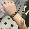 Pulsera Circular Sencilla de Turmalina Colorida para Mujer con Perlas de Cristal para Atraer Riqueza y Prosperidad Color Caramelo Arcoíris Auténtico