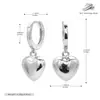 Europa y Estados Unidos pendientes transfronterizos nuevos de plata de ley S925 moda simples pendientes de corazón estilo ins joyería de alta gama