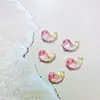 Novas decorações de nail art da série baleia do oceano cristalinas, estilo cartoon, versáteis, nail art tridimensional usável e brincos de resina