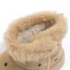 Nuevas botas cortas de invierno para niñas con forro polar, botas de nieve gruesas y cálidas para niños, zapatos de algodón cálidos de lunares para niñas, zapatos para bebés