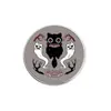 Estilo Gótico Oscuro Europeo Insignia Redonda de Aleación Calavera Gato Negro Halloween Dibujos Animados Estilos Mixtos Accesorios de Broche