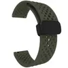 Adequado para Relógio Samsung/Huawei/Xiaomi Malha Respirável Dobrável Fivela Magnética Pulseira de Silicone 20/22mm
