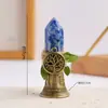Pedra Lapidada de Cristal Natural Transfronteiriça Coluna de Cristal Árvore da Vida Sino Criativo Sino de Mão Adorno de Decoração de Adereço de Halloween