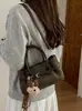 Bolso 2026 Otoño/Invierno Moda de Gama Alta Elegante Versátil Gamuza Simple Estilo Coreano Hombro Único de Mano Hombro Cruzado