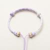Faça Você Mesmo Miçangas Semi-acabado Corda de Mão Qianli Jiangshan Flor de Pêssego Pulseira Corda Ajustável Pingente de Ouro Corda