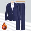 Cajero de Recepción de Hotel Mesero de Catering Ropa de Trabajo para Mujer Forro Polar Grueso Invierno Cálido Traje de Mujer traje
