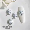 Acessórios Coloridos Fofos de Desenho Animado para Nail Art em Cores Dopamina, Decorações de Unha 3D Wearable Sprayadas em Liga