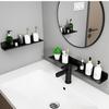 Estante de Almacenamiento para Baño Mesa de Lavado Inodoro Suministros para Inodoro Almacenamiento Delantero con Espejo Estante de Almacenamiento para Inodoro sin Perforaciones Colgante de Pared