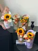 Xingyu [Nuevo Producto para el Día del Maestro] Caja Portátil para Pintura al Óleo Caja de Regalo Redonda de Flores Caja de Flores Caja para Arreglos Florales de Helado DIY