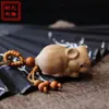 Llavero Estéreo de Madera de Durazno del Zodiaco Sin Pintar Colgante para Llavero de Coche Colgante Pequeño Cadena de Llaves Joyería