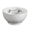 Tigela personalizada com logo direto da fábrica, conjunto de quatro peças para restaurante, tigela de arroz criativa, tigela de plástico, louça de porcelana, melamina