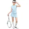 Traje Deportivo de Verano para Niñas 2026 Nueva Moda Casual Chaleco y Falda Corta Atuendo de Tenis de Verano para Niños Mayores