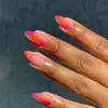 Comércio Exterior Unhas Postiças Usáveis Laranja Estilo Francês Removível Pedaços de Manicure Simples Adesivos para Unhas Adesivos para Unhas 24 Peças