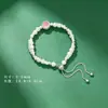 Pulseira de Pérolas Fashionable Estilo Ins de Luxo Leve com Design Exclusivo e Pedras de Zircônia, um Presente para Namoradas ou Amigas no Festival Qixi, Atacado