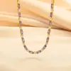 Colar Retangular de Cristal Roxo Europeu e Americano Transfronteiriço para Mulheres, Simples e Versátil, Totalmente Cravejado com Zircônia, Joia Criativa de Luxo Leve de Alta Qualidade