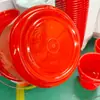 Balde de Agua de Plástico Engrosado, Cubo Rojo Grande, Cubo de Agua para el Hogar, Cubo para Lavar el Coche, Cubo para Regar, Cubo para Suministros Agrícolas, Cubo Publicitario, Cubo Rojo de Agua