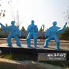 Escultura de Fibra de Vidrio para Exteriores en Campus Figura Deportiva Corriendo Fitness Escultura Decoración de Paisaje para Gimnasio Parque Adornos