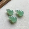 Colgante de Calabaza Tridimensional de Ágata Gris de Alta Transparencia Natural con Agujero Pasante Calcedonia Piezas Sueltas para DIY para Bisutería Hecha a Mano y Pendientes de la Fortuna